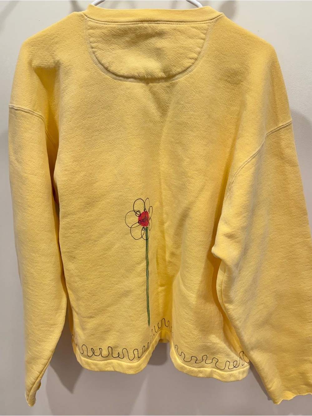 VINTAGE AUTHENTIC PIGMENT Floral Butter Yellow Cardigan - Picture 3 of 5